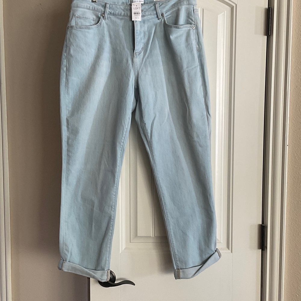 LOFT Women's Boyfriend Jeans in Soft Blue